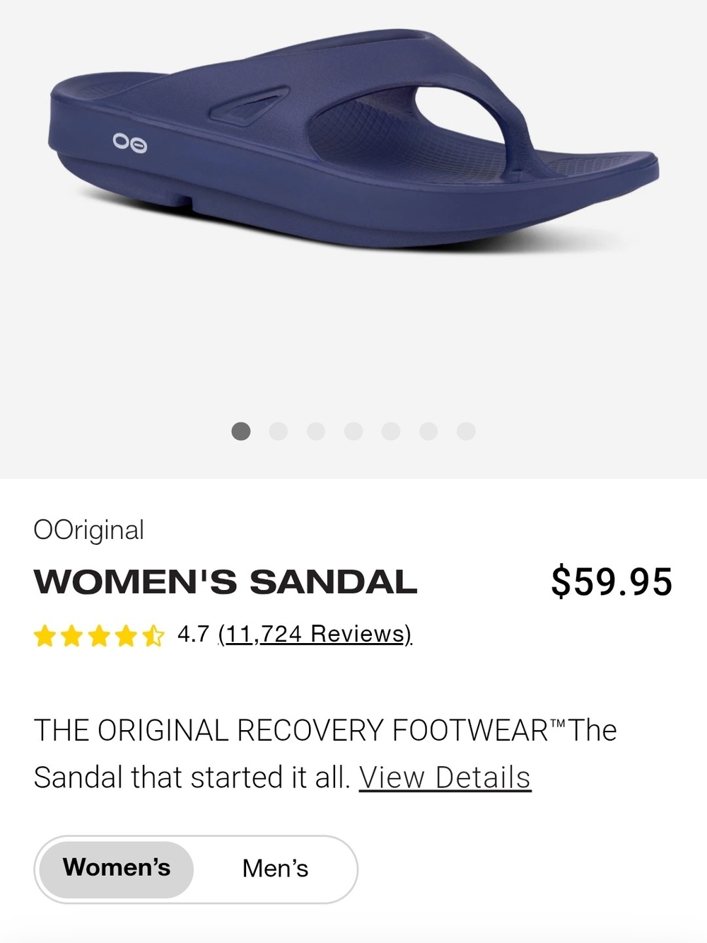OOFOS Women's Sandal - Navy